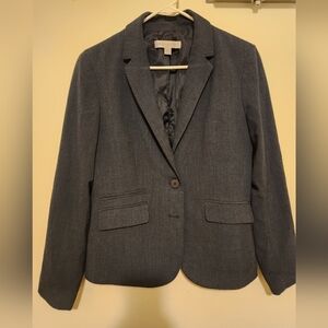 Womens Dressy New York & Co. Charcoal Gray Suit Blazer Jacket